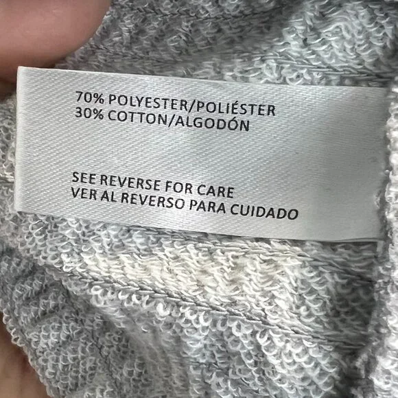 🤍 A Love Story Rhinestone Light Gray Long Sleeve Cropped Sweatshirt – Size XL - Picture 7 of 8